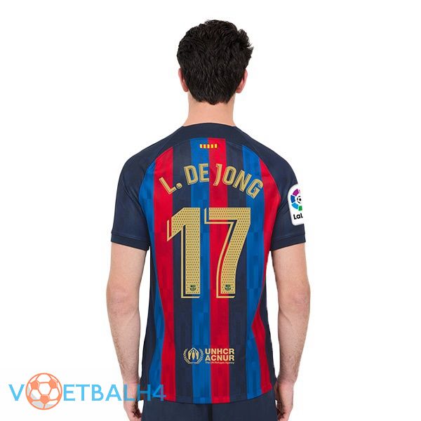 FC Barcelona (Luuk de Jong 17) voetbal jerseys thuis rood blauw 2022-2023