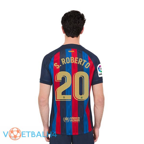 FC Barcelona (Sergi Roberto 20) voetbal jerseys thuis rood blauw 2022-2023