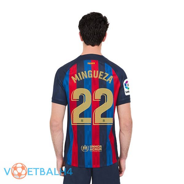 FC Barcelona (Mingueza 22) voetbal jerseys thuis rood blauw 2022-2023