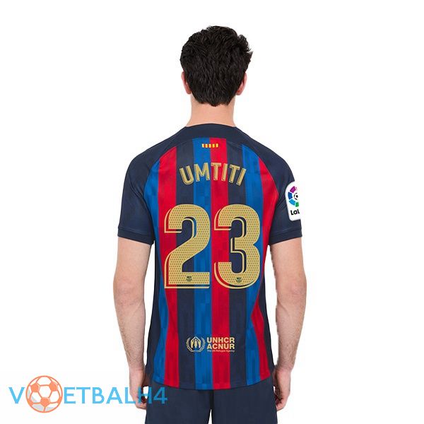 FC Barcelona (Umtiti 23) voetbal jerseys thuis rood blauw 2022-2023