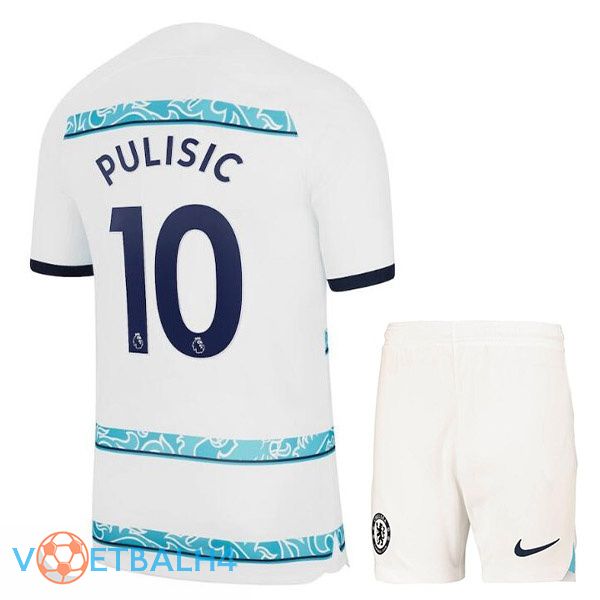 FC Chelsea (PULISIC 10) kinderen voetbal jerseys uit wit 2022-2023