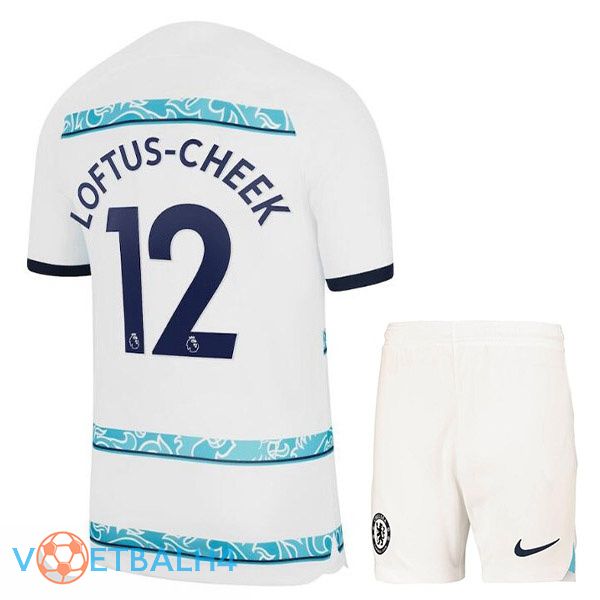 FC Chelsea (LOFTUS-CHEEK 12) kinderen voetbal jerseys uit wit 2022-2023