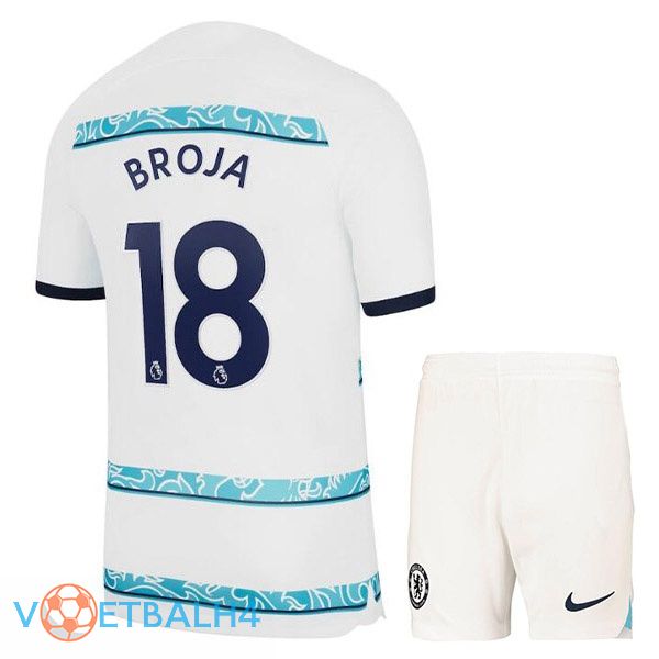 FC Chelsea (BROJA 18) kinderen voetbal jerseys uit wit 2022-2023