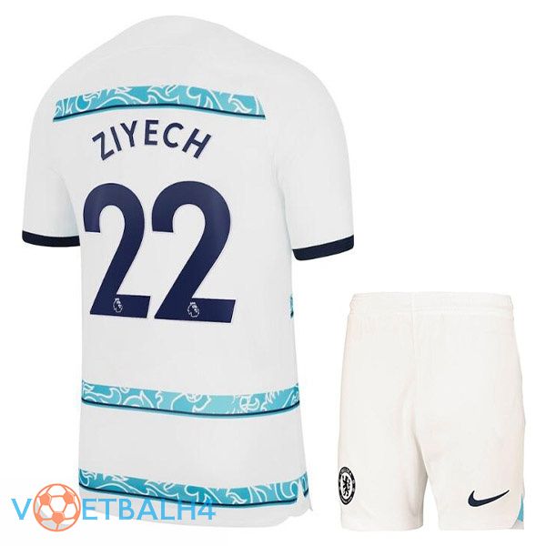 FC Chelsea (ZIYECH 22) kinderen voetbal jerseys uit wit 2022-2023