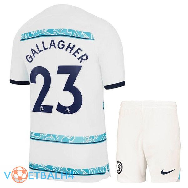 FC Chelsea (GALLAGHER 23) kinderen voetbal jerseys uit wit 2022-2023