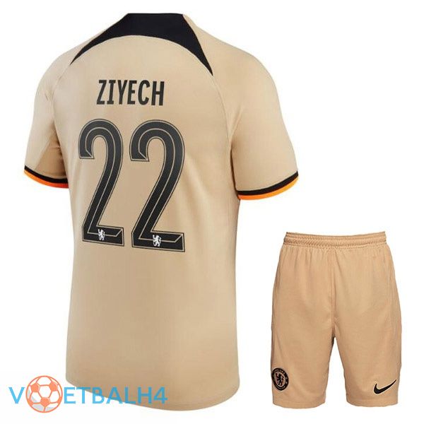 FC Chelsea (ZIYECH 22) kinderen voetbal jerseys derde Marron 2022-2023