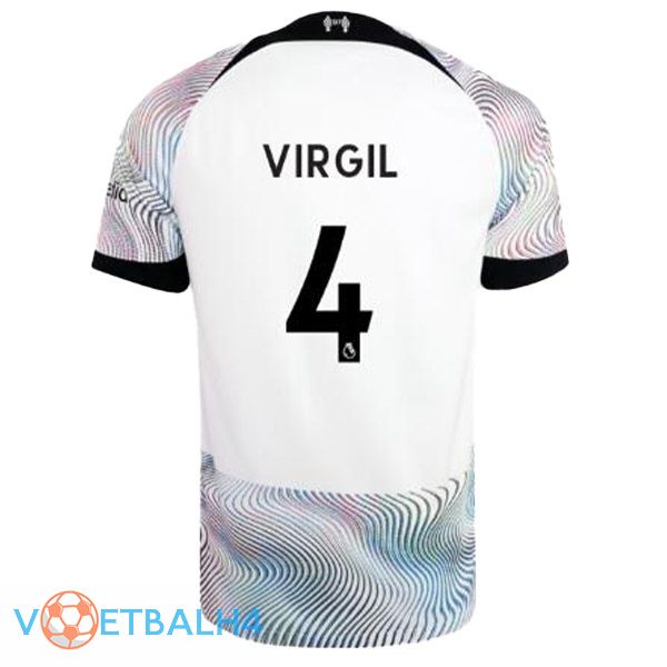 FC Liverpool (VIRGIL 4) voetbal jersey uit wit 2022/2023