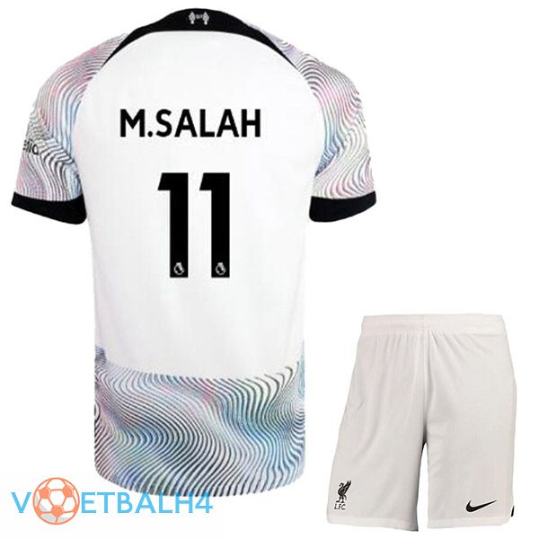 FC Liverpool (M.SALAH 11) kinderen voetbal jersey uit wit 2022/2023