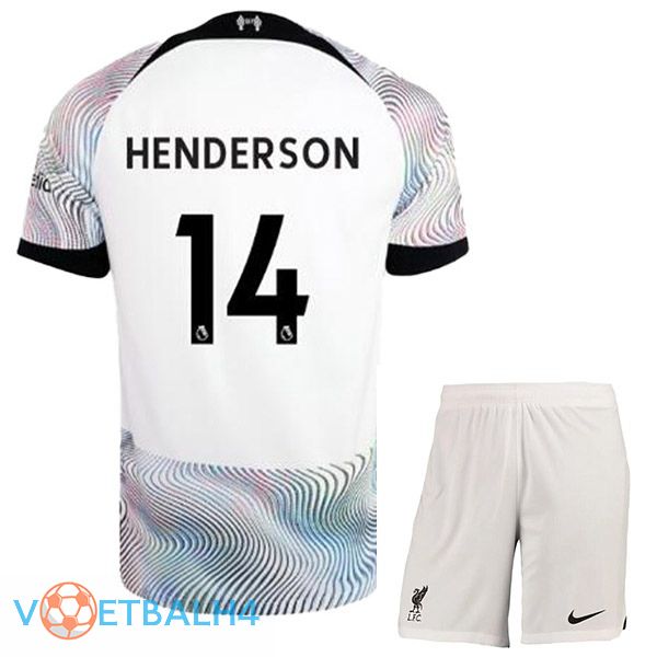 FC Liverpool (HENDERSON 14) kinderen voetbal jersey uit wit 2022/2023