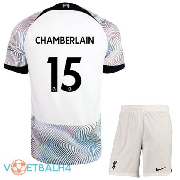 FC Liverpool (CHAMBERLAIN 15) kinderen voetbal jersey uit wit 2022/2023