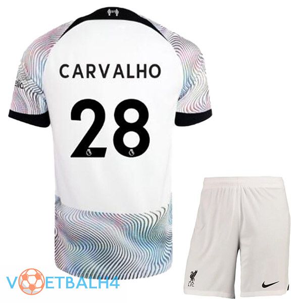 FC Liverpool (CARVALHO 28) kinderen voetbal jersey uit wit 2022/2023