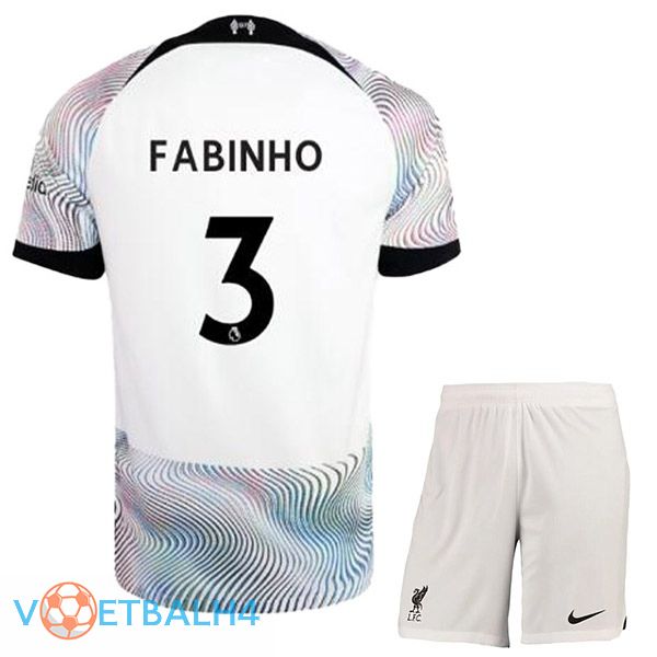 FC Liverpool (FABINHO 3) kinderen voetbal jersey uit wit 2022/2023