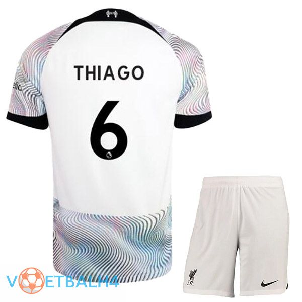 FC Liverpool (THIAGO 6) kinderen voetbal jersey uit wit 2022/2023