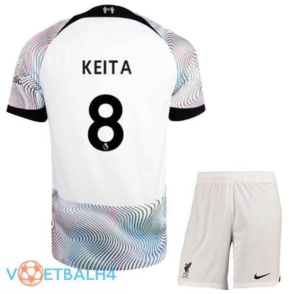 FC Liverpool (KEITA 8) kinderen voetbal jersey uit wit 2022/2023