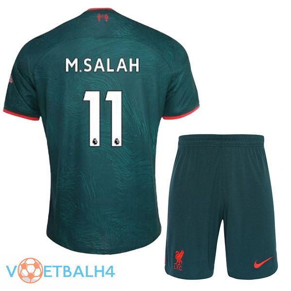 FC Liverpool (M.SALAH 11) kinderen voetbal jerseys derde groente 2022-2023