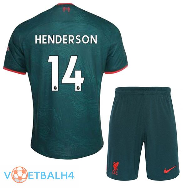 FC Liverpool (HENDERSON 14) kinderen voetbal jerseys derde groente 2022-2023