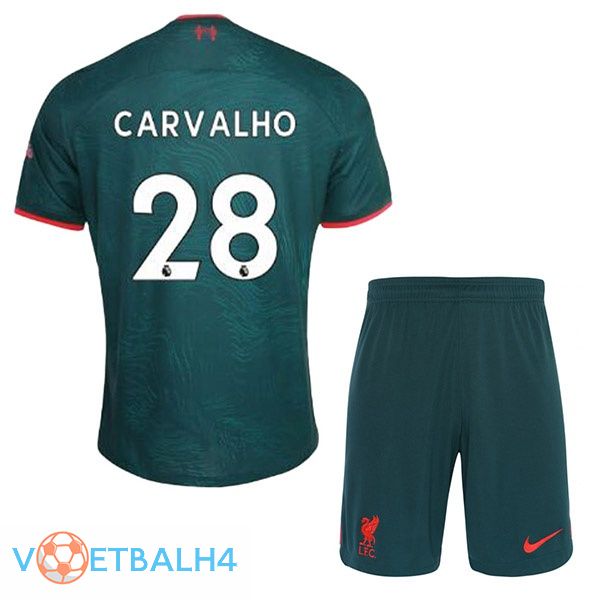 FC Liverpool (CARVALHO 28) kinderen voetbal jerseys derde groente 2022-2023