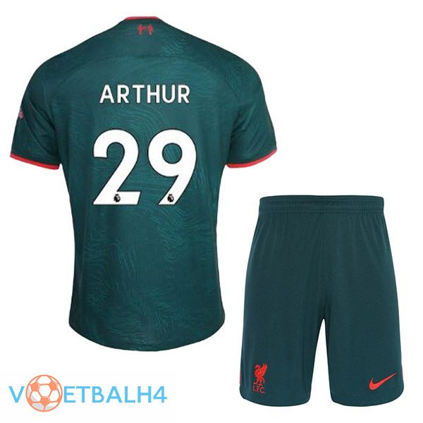 FC Liverpool (ARTHUR 29) kinderen voetbal jerseys derde groente 2022-2023