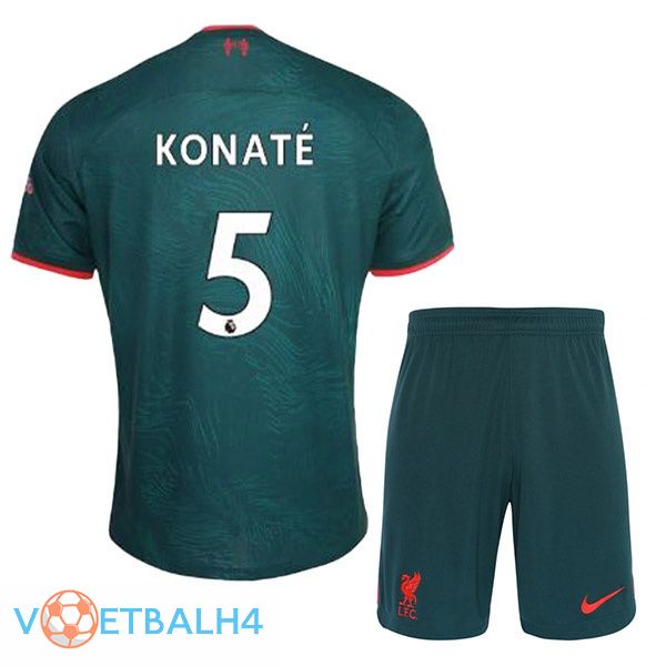 FC Liverpool (KONATE 5) kinderen voetbal jerseys derde groente 2022-2023