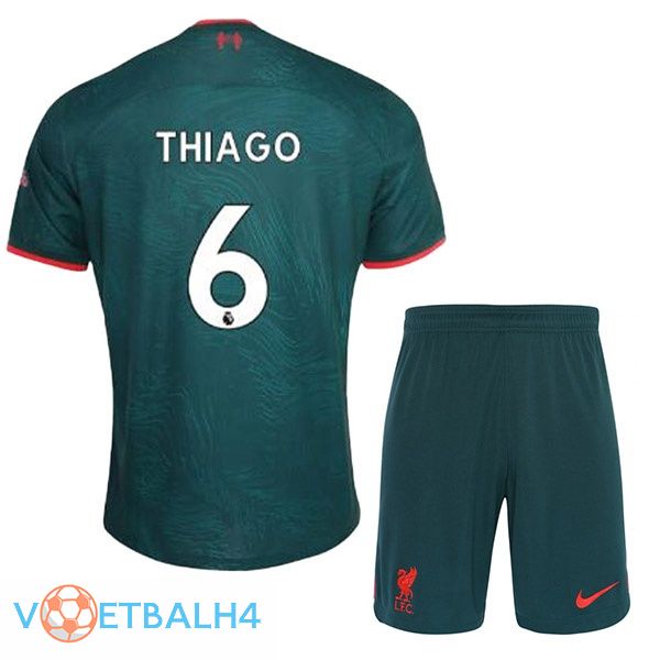 FC Liverpool (THIAGO 6) kinderen voetbal jerseys derde groente 2022-2023