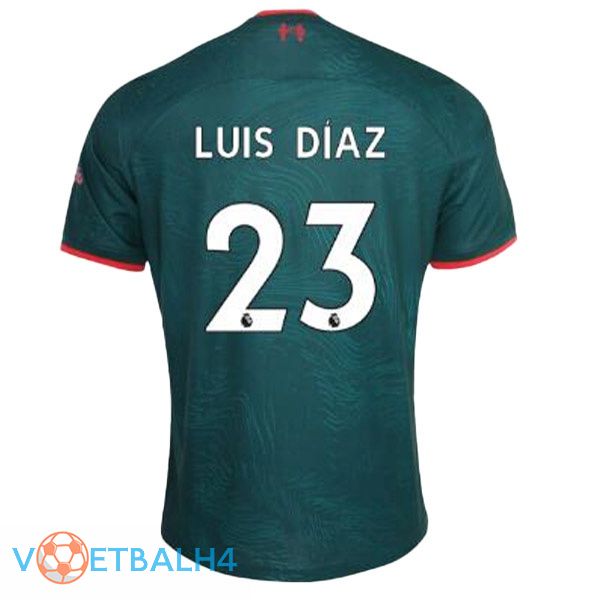 FC Liverpool (LUIS DÍAZ 23) voetbal jerseys derde groente 2022-2023