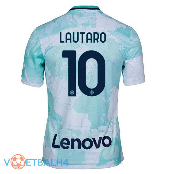 Inter Milan (LAUTARO 10) voetbal jerseys uit wit groente 2022-2023