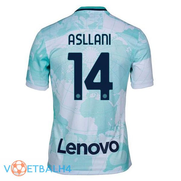 Inter Milan (ASLLANI 14) voetbal jerseys uit wit groente 2022-2023