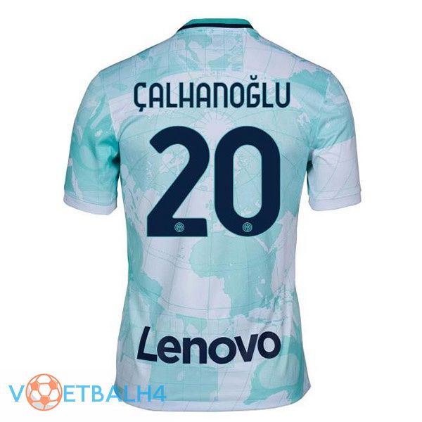 Inter Milan (ÇALHANOĞLU 20) voetbal jerseys uit wit groente 2022-2023