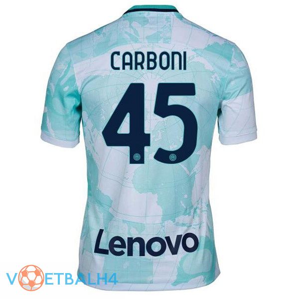 Inter Milan (CARBONI 45) voetbal jerseys uit wit groente 2022-2023