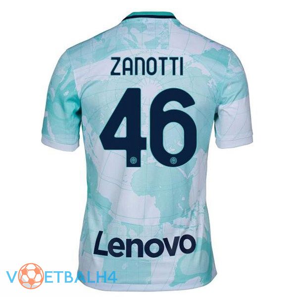 Inter Milan (ZANOTTI 46) voetbal jerseys uit wit groente 2022-2023