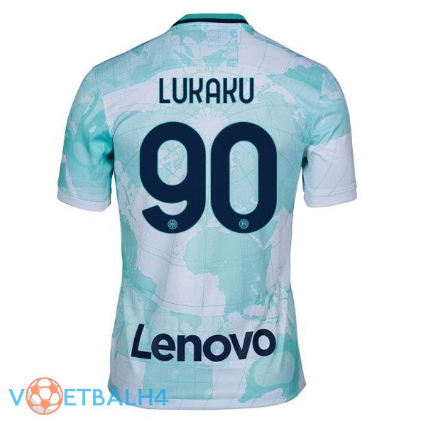 Inter Milan (LUKAKU 90) voetbal jerseys uit wit groente 2022-2023