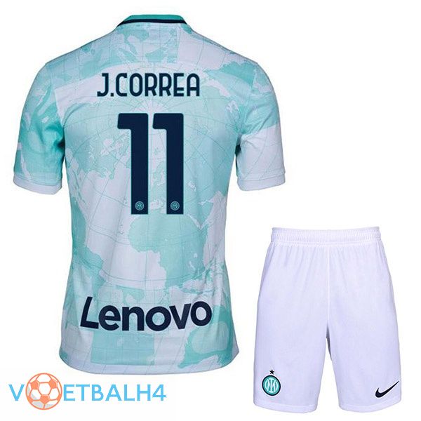 Inter Milan (J.CORREA 11) kinderen voetbal jerseys uit wit groente 2022-2023