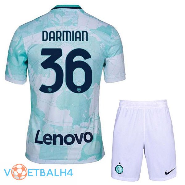 Inter Milan (DARMIAN 36) kinderen voetbal jerseys uit wit groente 2022-2023