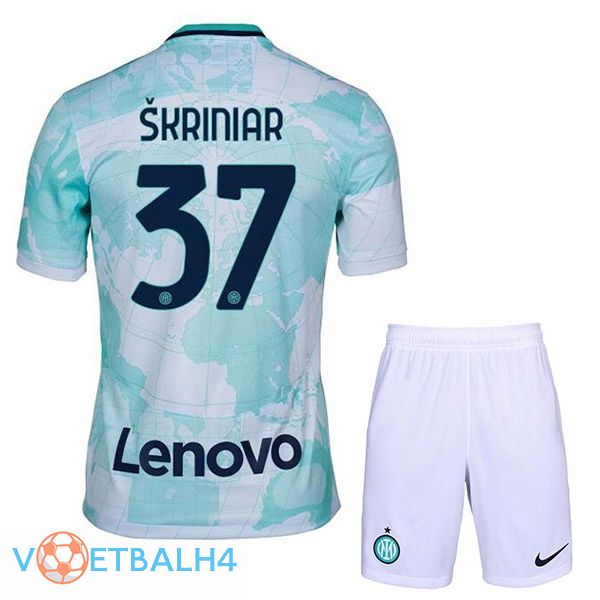 Inter Milan (ŠKRINIAR 37) kinderen voetbal jerseys uit wit groente 2022-2023