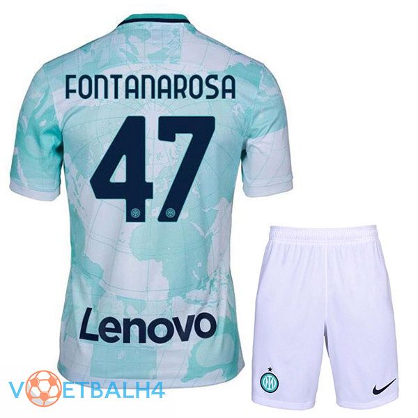 Inter Milan (FONTANAROSA 47) kinderen voetbal jerseys uit wit groente 2022-2023