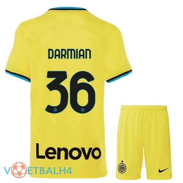 Inter Milan (DARMIAN 36) kinderen voetbal jersey derde geel 2022/2023