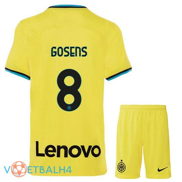 Inter Milan (GOSENS 8) kinderen voetbal jersey derde geel 2022/2023