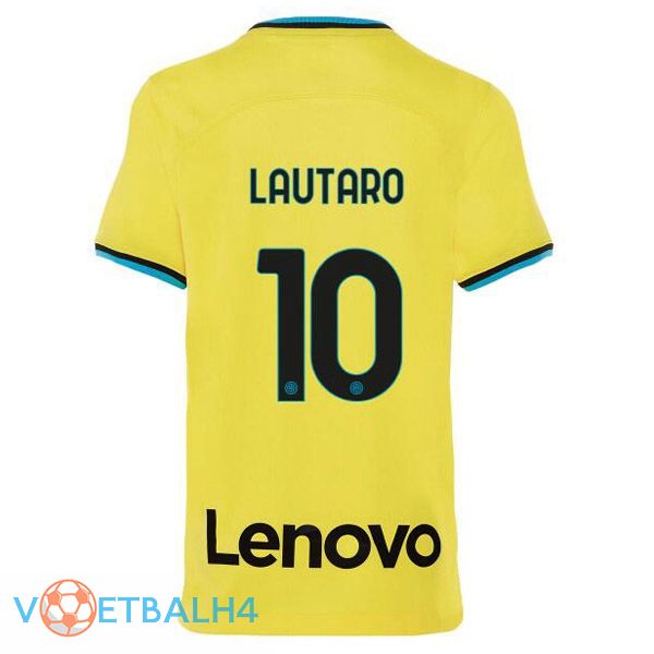 Inter Milan (LAUTARO 10) voetbal jersey derde geel 2022/2023