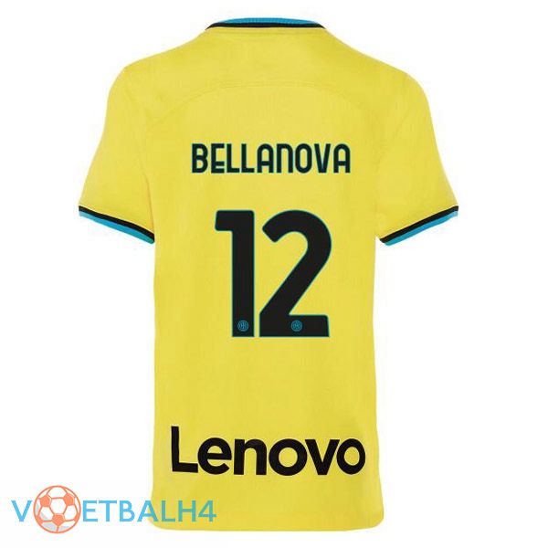 Inter Milan (BELLANOVA 12) voetbal jersey derde geel 2022/2023