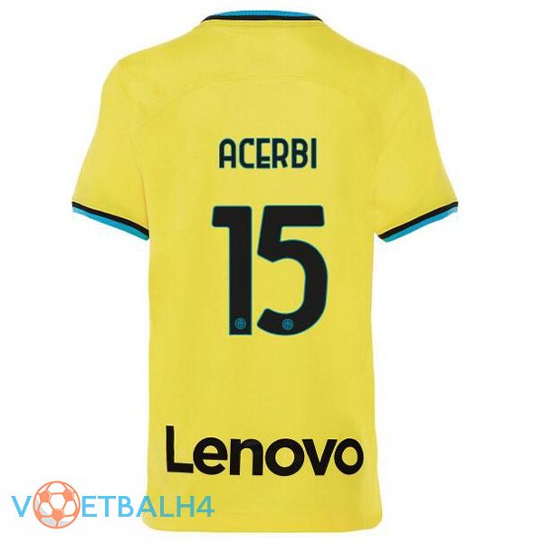 Inter Milan (ACERBI 15) voetbal jersey derde geel 2022/2023