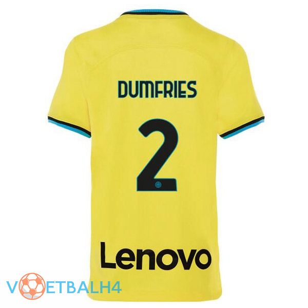 Inter Milan (DUMFRIES 2) voetbal jersey derde geel 2022/2023