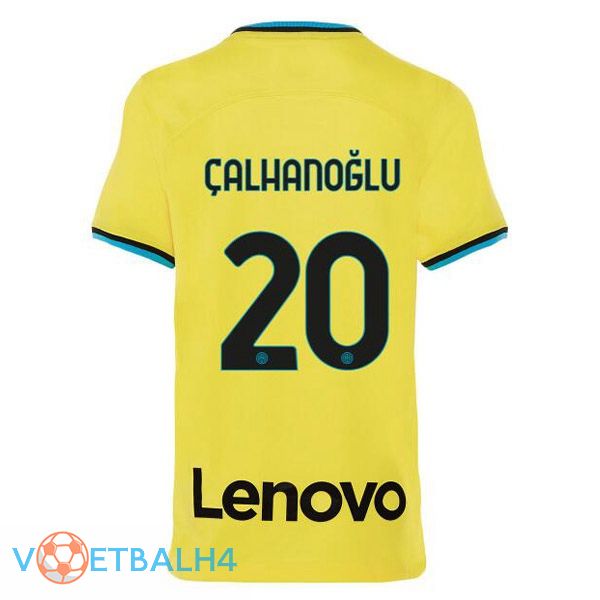 Inter Milan (ÇALHANOĞLU 20) voetbal jersey derde geel 2022/2023