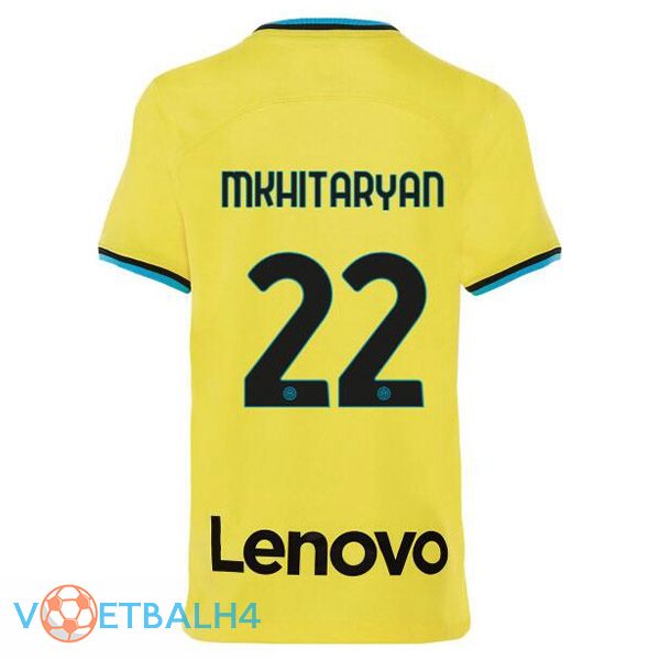 Inter Milan (MKHITARYAN 22) voetbal jersey derde geel 2022/2023