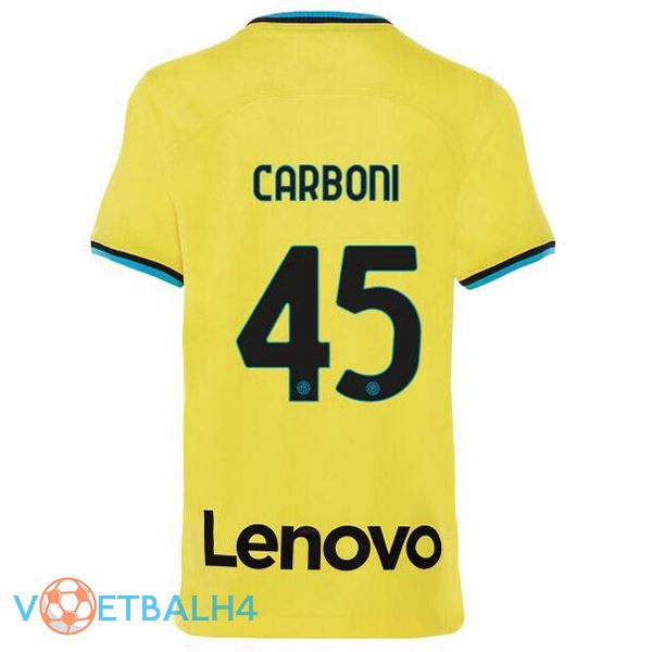 Inter Milan (CARBONI 45) voetbal jersey derde geel 2022/2023