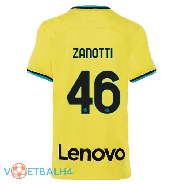 Inter Milan (ZANOTTI 46) voetbal jersey derde geel 2022/2023