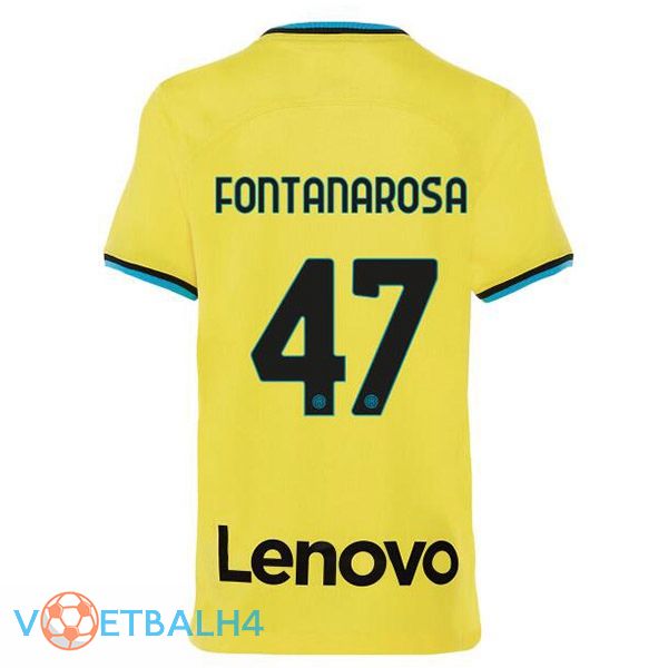 Inter Milan (FONTANAroze 47) voetbal jersey derde geel 2022/2023