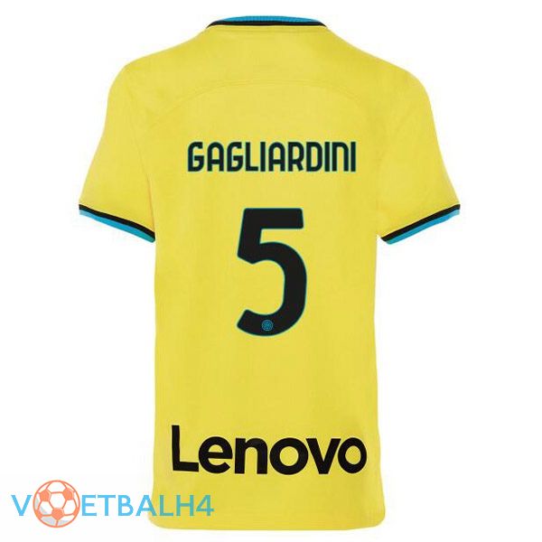 Inter Milan (GAGLIARDINI 5) voetbal jersey derde geel 2022/2023