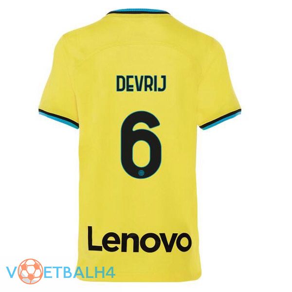 Inter Milan (DE VRIJ 6) voetbal jersey derde geel 2022/2023