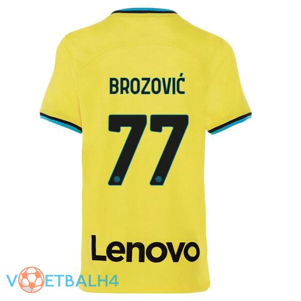 Inter Milan (BROZOVIĆ 77) voetbal jersey derde geel 2022/2023