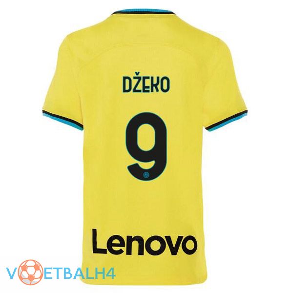 Inter Milan (DŽEKO 9) voetbal jersey derde geel 2022/2023